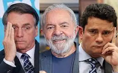 Primeira pesquisa de 2022 indica que Lula (PT) tem 45% das intenções de voto; Jair Bolsonaro (PL), com 23%; Sergio Moro (Podemos), com 9%
