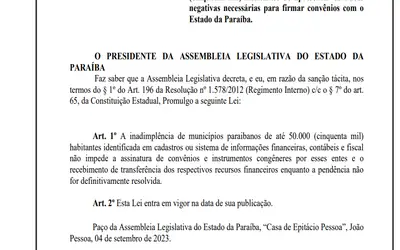 Governador João Azevêdo não se posiciona e ALPB promulga Lei que concede salvo-conduto para Prefeituras Inadimplentes 