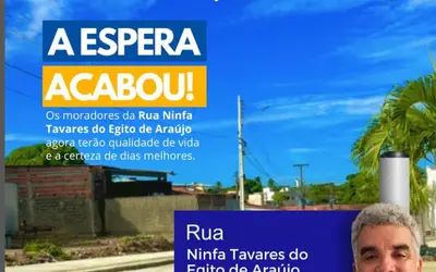 Vereador Guga Oliveira celebra conquista histórica: Pavimentação da Rua Ninfa Tavares do Egito no Bairro dos Novais